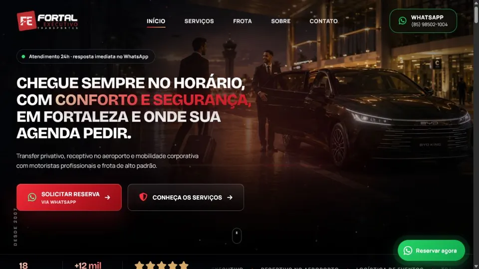 Site da Fortal Executivo, criado pela Acelera 3X